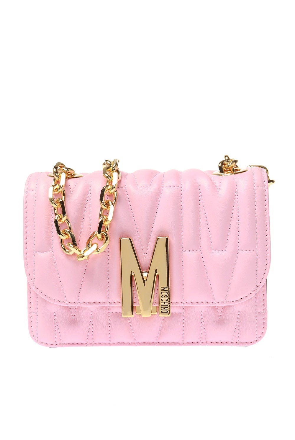 Pink quilted deals moschino bag